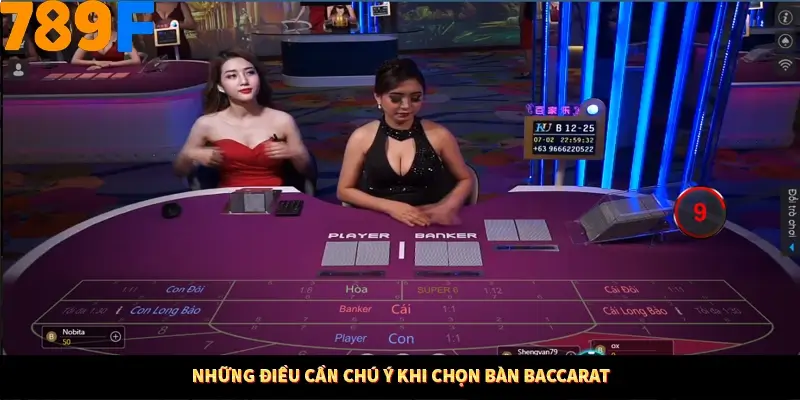 Những điều cần chú ý khi chọn bàn Baccarat